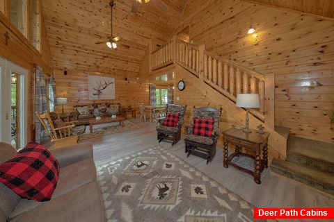 Living Room with Surround Sound and Fireplace - A Perfect Stay