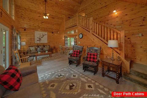 Living Room with Surround Sound and Fireplace - A Perfect Stay