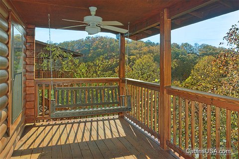 Deck with Swing & Scenic View - A Mountain Retreat