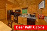 Fully stocked kitchen in 1 bedroom cabin rental