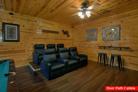 Theater Room in 2 bedroom cabin rental - Cozy Escape