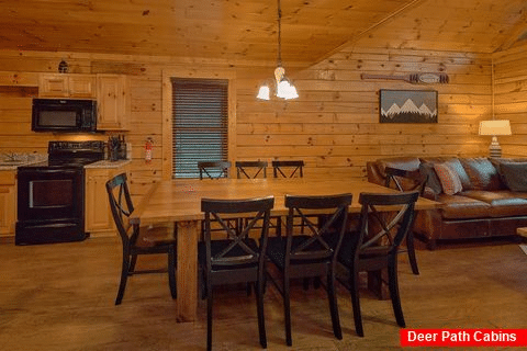 Large Dining Table seats 8 people - A Mountain Lodge