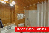 Private Master Bath in rustic 4 bedroom cabin