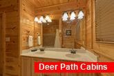 Spacious Master bath in 4 bedroom cabin