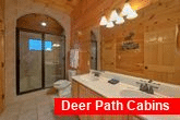 4 bedroom cabin with luxurious bathroom