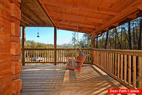 Cabin with Swing on Deck - Apache Sunset