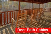 Large Deck With Wooded View in 4 Bedroom Cabin 