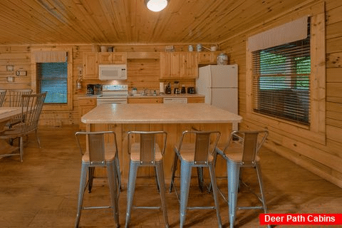 Cabin Kitchen With Additional Bar Seating - Cowboy Up