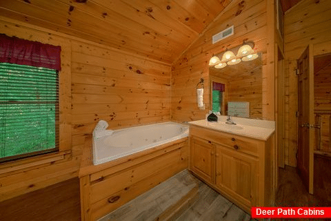 Cabin with Jacuzzi Tub in Master Bedroom - Cuddly Critters