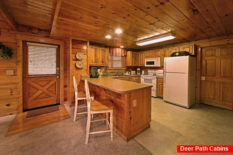 Kitchen with Additional Bar Seating - Little Cove Hideaway