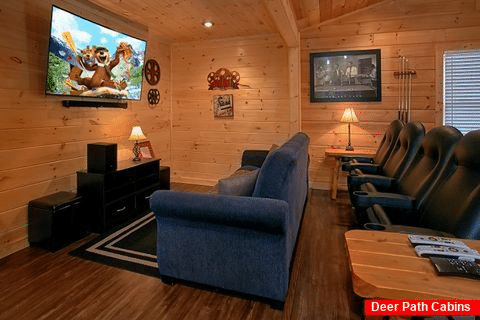 Theater Room in 2 Bedroom Rental Cabin - Simply Irresistible