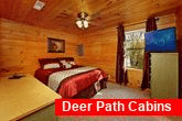 Queen Bedroom on Bottom Level of Cabin