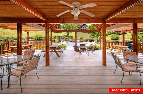 Resort clubhouse at Cabins at the Crossing - Poolside Cabin