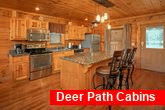 Cabin with granite counters and custom lighting 