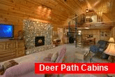 Rustic 3 Bedroom Cabin with Stone Fireplace