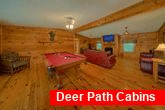 3 bedroom cabin with a pool table and game room