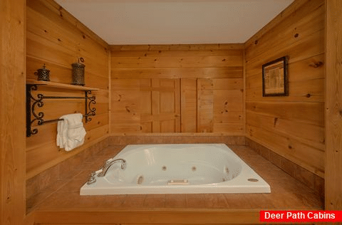 3 bedroom cabin with Jacuzzi Tub in Master Bath - A Step Away