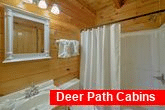 Private Master Bath in 4 bedroom cabin rental